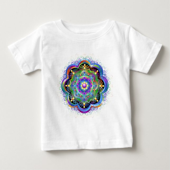 Camiseta De Bebé Colores del Universo Mandala (Anverso)