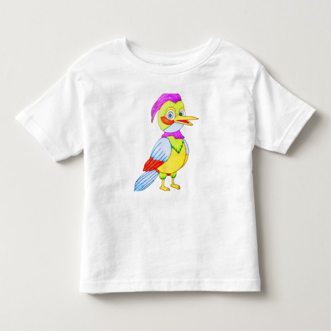 Camiseta De Bebé Colorful Cartoon Bird (Anverso)