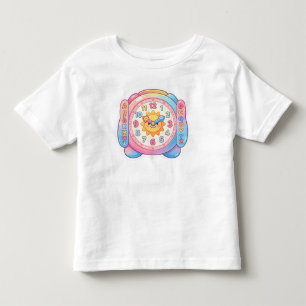 Camiseta De Bebé Colorful Cute Clock Fun Design for Kids