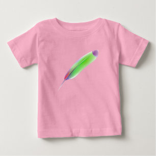 Camiseta De Bebé Colorful Feather Baby Tee