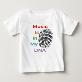 Camiseta De Bebé Colorful Music Is In My DNA Musician Music Notes