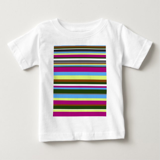 Camiseta De Bebé Colorida banda de diseño personalizada (Anverso)