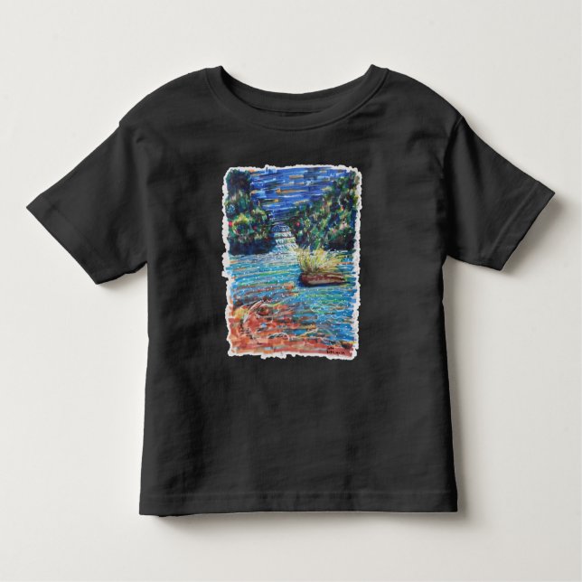 Camiseta De Bebé Colorida cascada (Anverso)