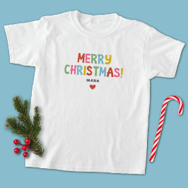 Camiseta De Bebé Colorida Feliz Navidad a la familia bebé