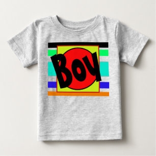 Camiseta De Bebé Colorida y divertida banda negrita