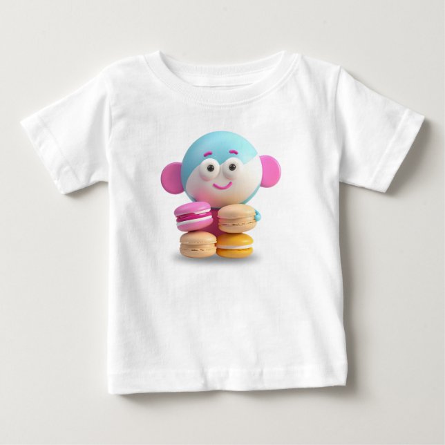 Camiseta De Bebé Coloridas Ropas Cute Macaron Baby (Anverso)