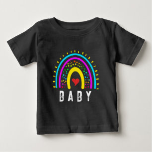 CAMISETA DE BEBÉ COLORIDO DE MODA ARCOÍRIS PERSONALIZADO
