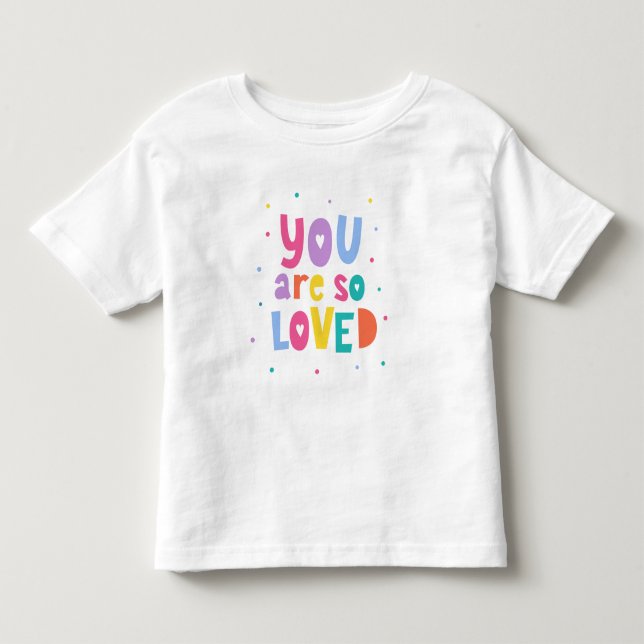 Camiseta De Bebé Colorido, Eres Tan Amado (Anverso)