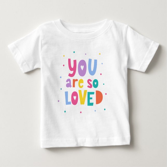 Camiseta De Bebé Colorido, Eres Tan Amado (Anverso)
