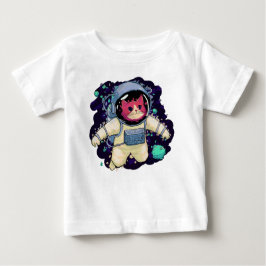 Camiseta De Bebé Colorido gato astronauta