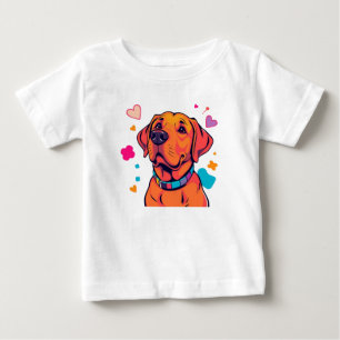 Camiseta De Bebé Colorido Labrador Perro Arte