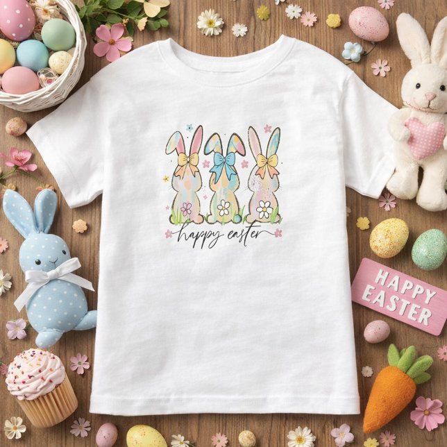 Camiseta De Bebé Coloridos conejitos de Pascua (Subido por el creador)