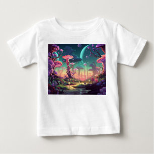 Camiseta De Bebé Coloridos paisajes fantásticos