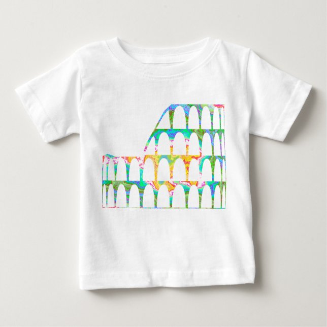 Camiseta De Bebé Colosseo - Textura de color (Anverso)
