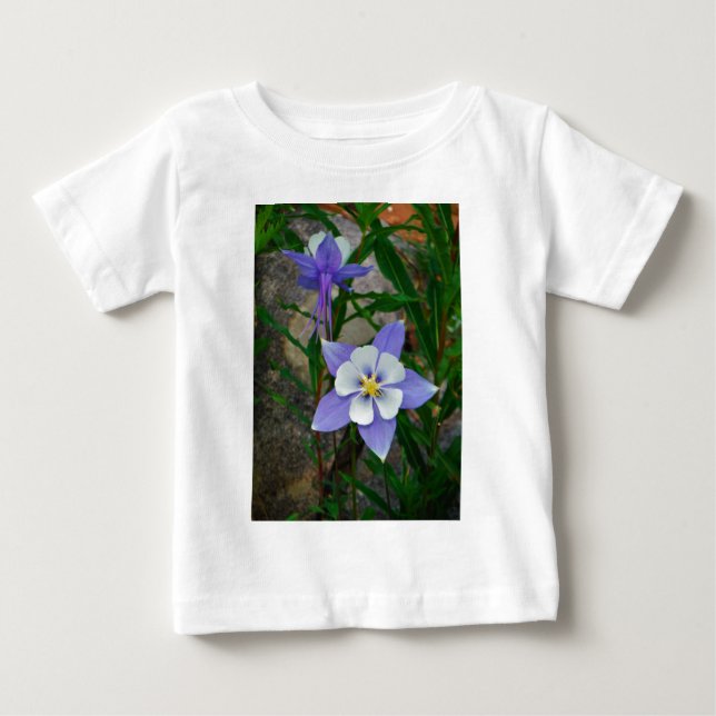 Camiseta De Bebé Columbina azul (Anverso)