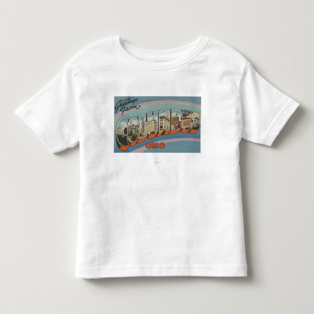 Camiseta De Bebé Columbus, Ohio - escenas grandes 2 de la letra (Anverso)