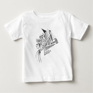 Camiseta De Bebé Columnas Arte de Tatuaje Tribal Abstracto Negro Bl