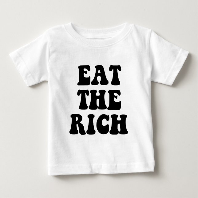 Camiseta De Bebé Coma a los ricos ocupan Wall Street (Anverso)