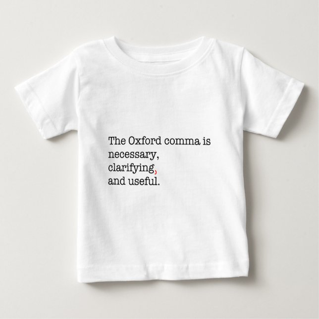 Camiseta De Bebé Coma de Favorable-Oxford (Anverso)