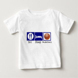 Camiseta De Bebé Coma, duerma, baloncesto