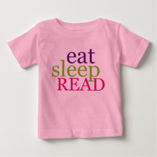 Camiseta De Bebé Coma, duerma, LEA - retro