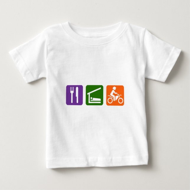 Camiseta De Bebé Coma el motocrós del sueño (Anverso)
