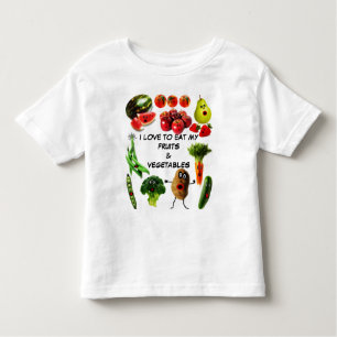 Camiseta De Bebé Coma frutas y verduras