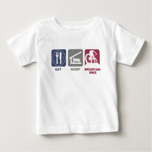 Camiseta De Bebé Coma la bici de montaña del sueño