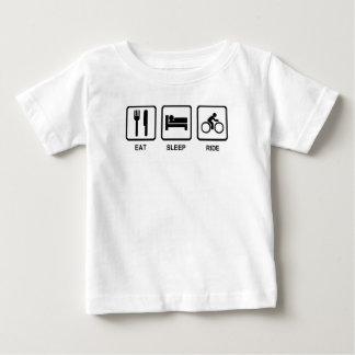 Camiseta De Bebé Coma la bici de montaña negra para hombre del