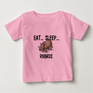 Camiseta De Bebé Coma los RHINOS del sueño
