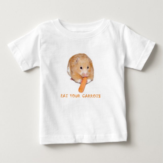 Camiseta De Bebé Coma sus zanahorias (Anverso)