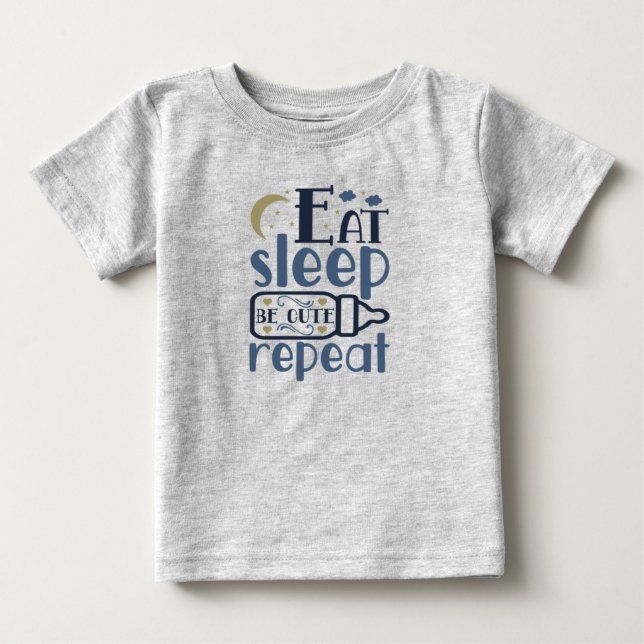 Camiseta De Bebé Come Bebe Sé Lind@ Repite Biberón (Anverso)