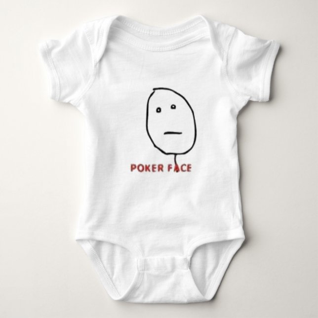 Camiseta De Bebé Comedia de la ira de la cara de póquer (Anverso)