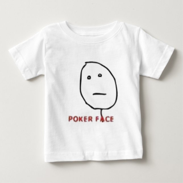 Camiseta De Bebé Comedia de la ira de la cara de póquer (Anverso)