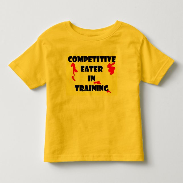 Camiseta De Bebé Comedor competitivo en el entrenamiento (Anverso)