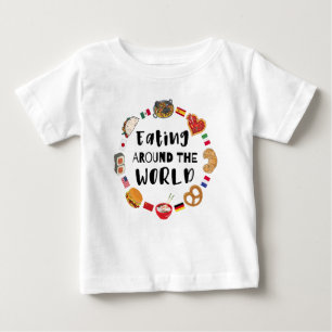 Camiseta De Bebé Comer alrededor del mundo