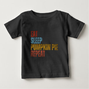 CAMISETA DE BEBÉ COMER DORMIR PASTEL DE CALABAZA REPETIR