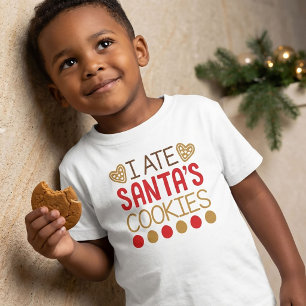 Camiseta De Bebé Comí Galletas de Santa Regalo de Navidad