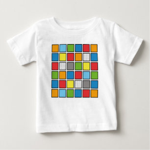 Camiseta De Bebé Comic Book Style Squares Baby T-Shirt