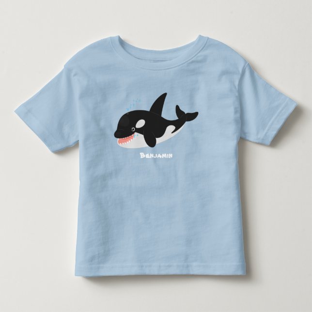 Camiseta De Bebé Cómico asesino ballena orca personalizado lindo il (Anverso)