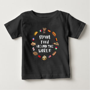 Camiseta De Bebé Comida callejera alrededor del mundo
