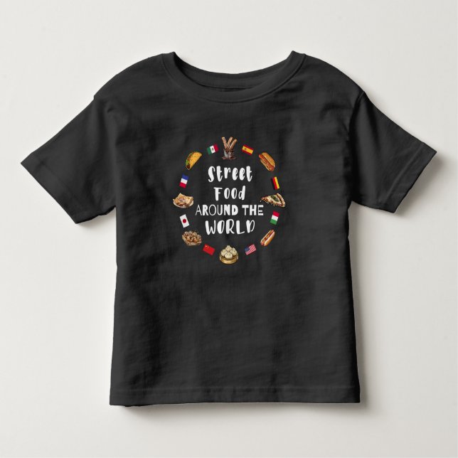 Camiseta De Bebé Comida callejera alrededor del mundo (Anverso)
