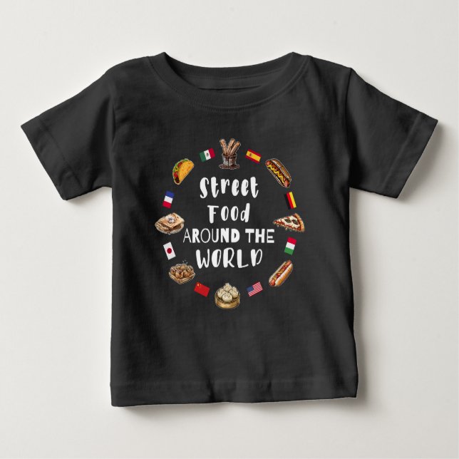 Camiseta De Bebé Comida callejera alrededor del mundo (Anverso)