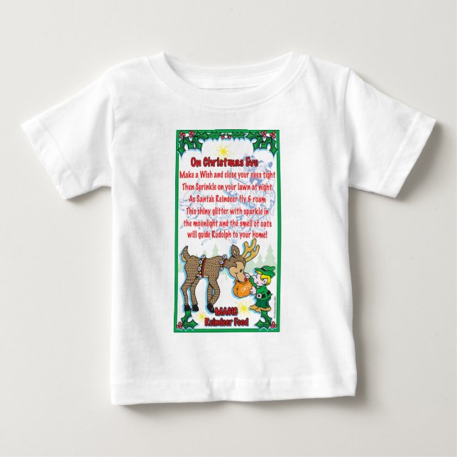 Camiseta De Bebé Comida de renos mágicos (Anverso)