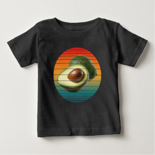Camiseta De Bebé Comida vegetariana de fruta de aguacate vintage