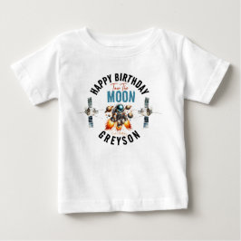 Camiseta De Bebé comienza hacia la luna cumpleaños 2do espacio