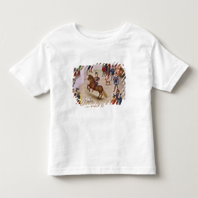 Camiseta De Bebé Cómo Alexander el gran Bucephalus montado (Anverso)