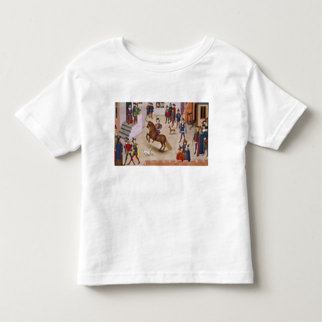 Camiseta De Bebé Cómo Alexander el gran Bucephalus montado (Anverso)