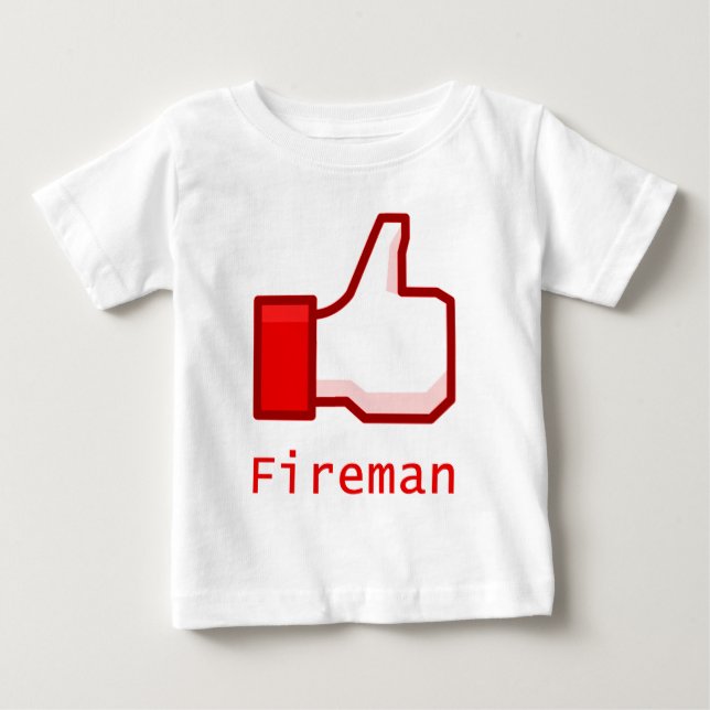 Camiseta De Bebé Como bombero (Anverso)