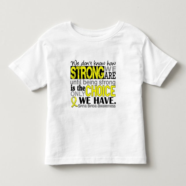 Camiseta De Bebé Cómo es fuerte somos Spina bífido (Anverso)